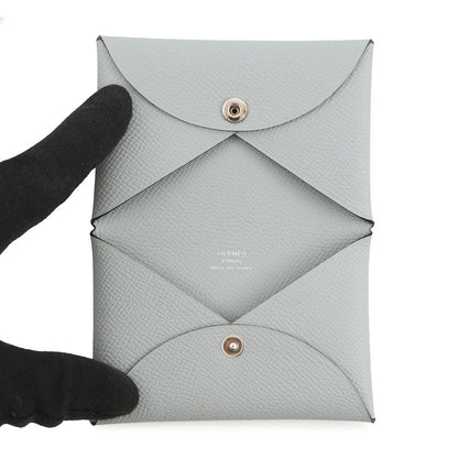 HERMES Calvi Blue Gacier Epsom