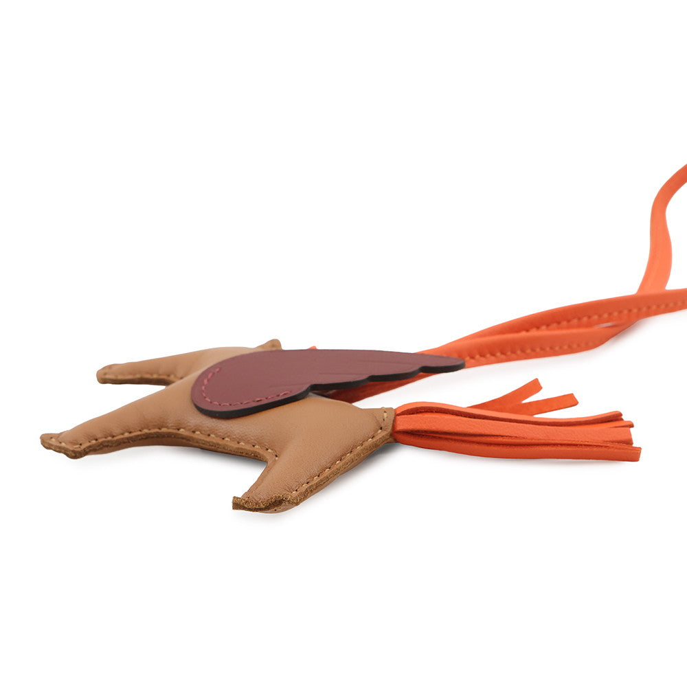 HERMES Rodeo Pegasus Gold/Rouge Grenat/Orange Anyo Milo Swift Leather Size PM
