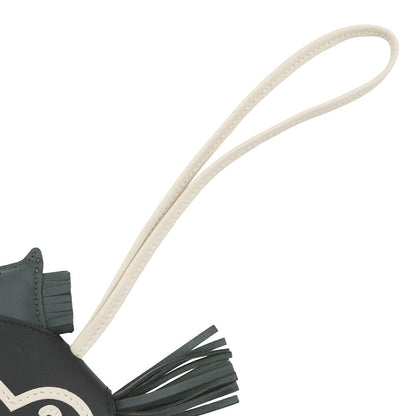 HERMES Rodeo Loveo Cool Vert Mangrove / Black / White Lambskin Size PM
