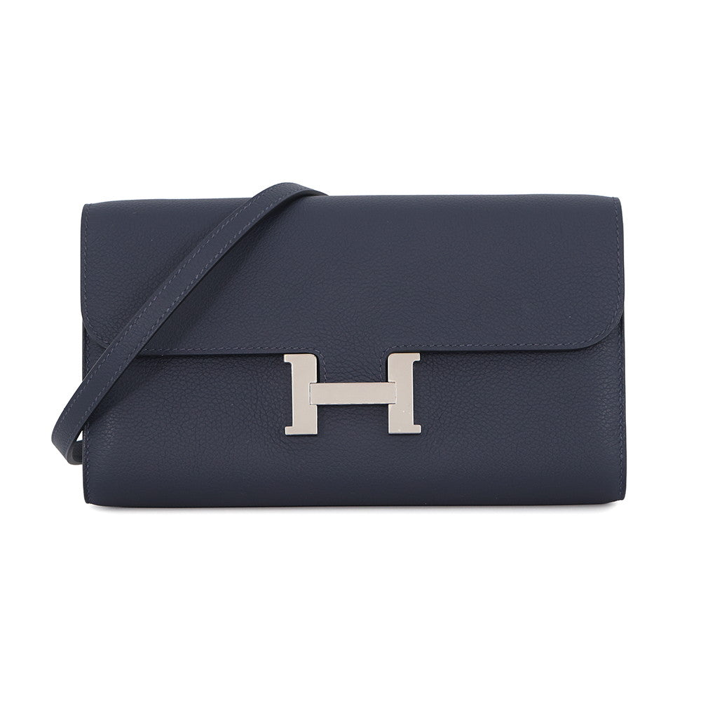 HERMES Constance to Go Blue Nuit Evercolor