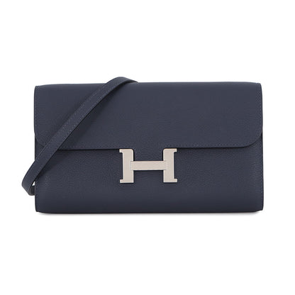 HERMES Constance to Go Blue Nuit Evercolor