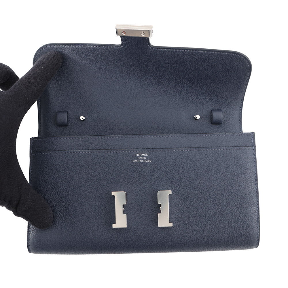 HERMES Constance to Go Blue Nuit Evercolor