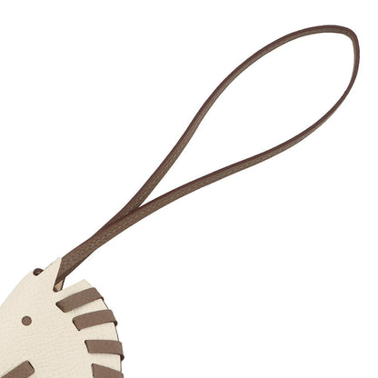 HERMES Bag Charm Cheval Tresse Nata / Etoupe Epsom