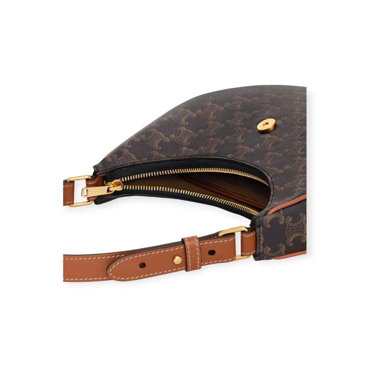Medium Ava Triomphe Bag In Triomphe Canvas And Calfskin