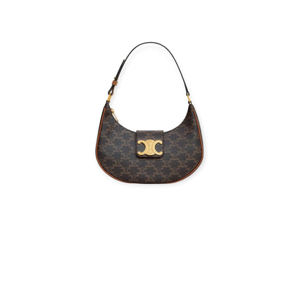 Medium Ava Triomphe Bag In Triomphe Canvas And Calfskin