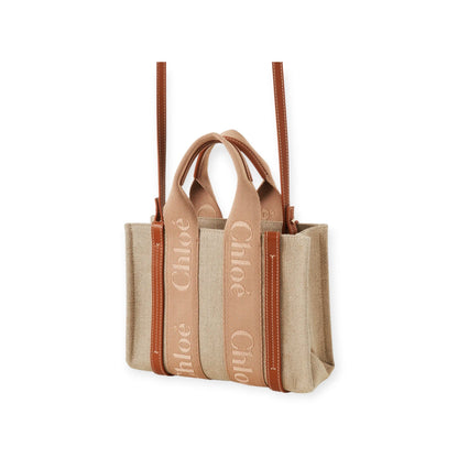 Small Woody Tote Bag In Linen