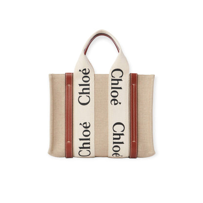 Woody Mini Linen Tote Bag