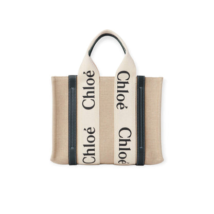 Woody Mini Linen Tote Bag