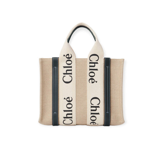 Woody Mini Linen Tote Bag