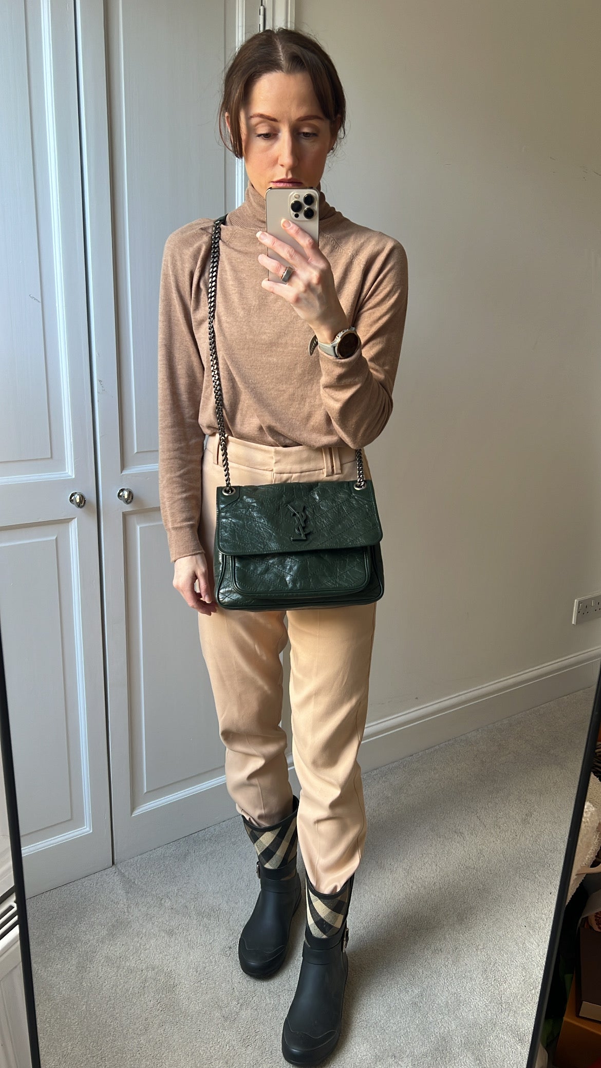 Yves Saint Laurent (YSL) Green Medium Niki Chain Bag (RRP £2430)