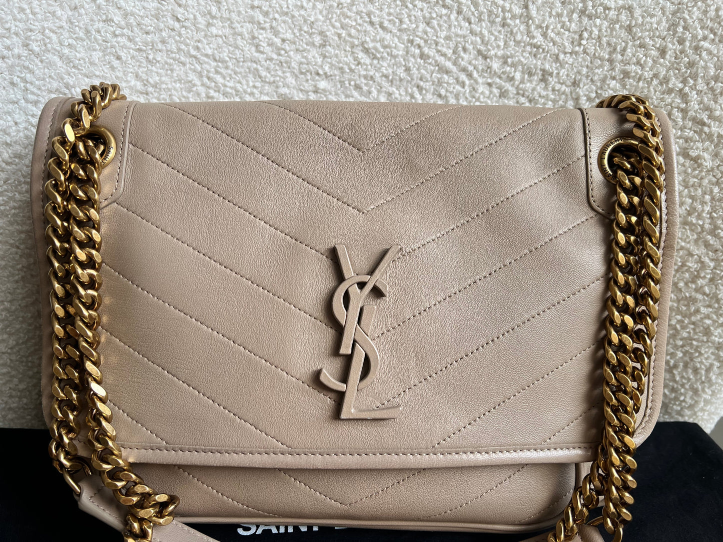 Yves Saint Laurent (YSL) Beige Medium Niki Chain Bag (RRP £2500)