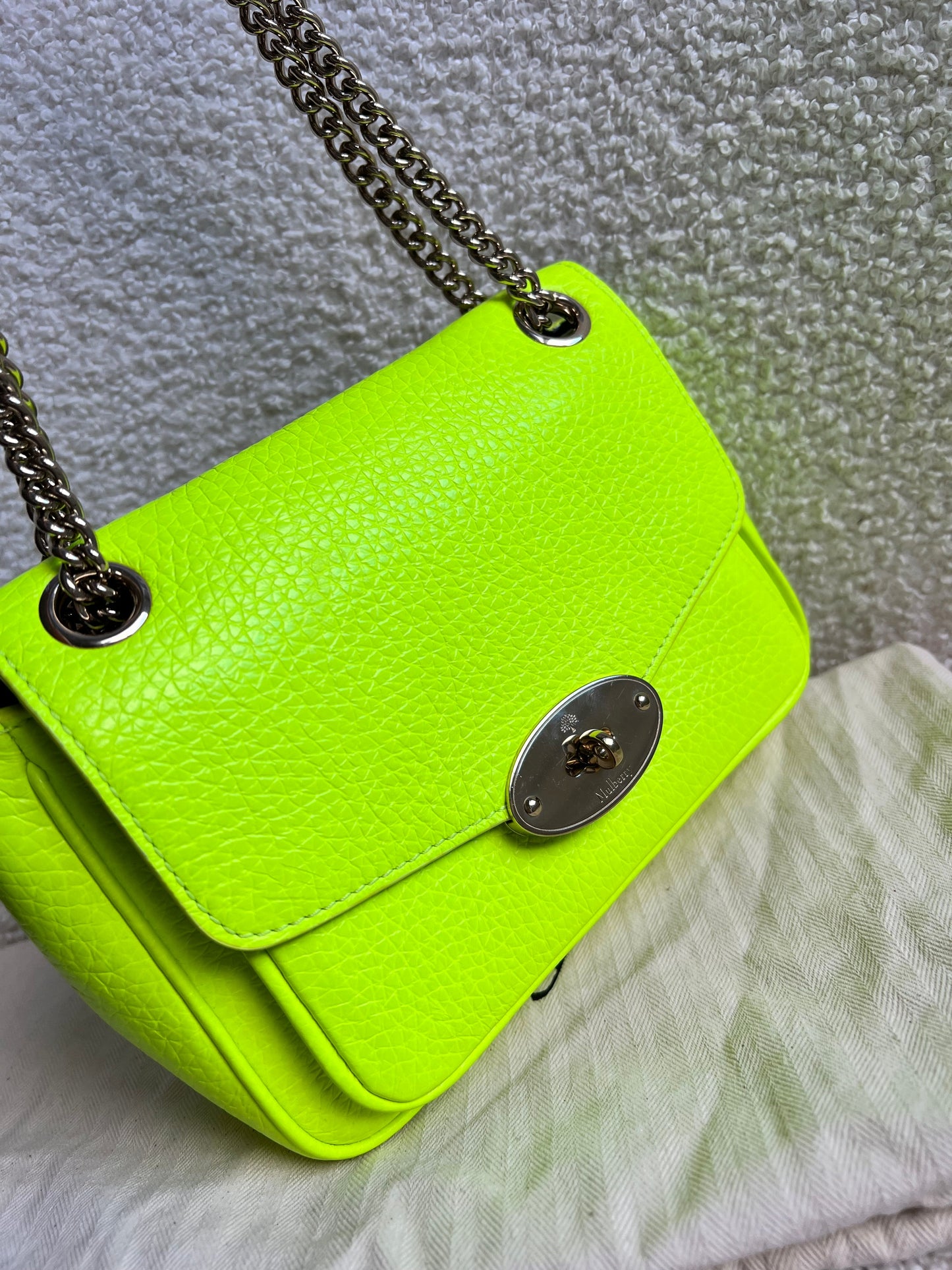 Mulberry Neon Yellow Mini Darley Shoulder Bag (RRP £725)