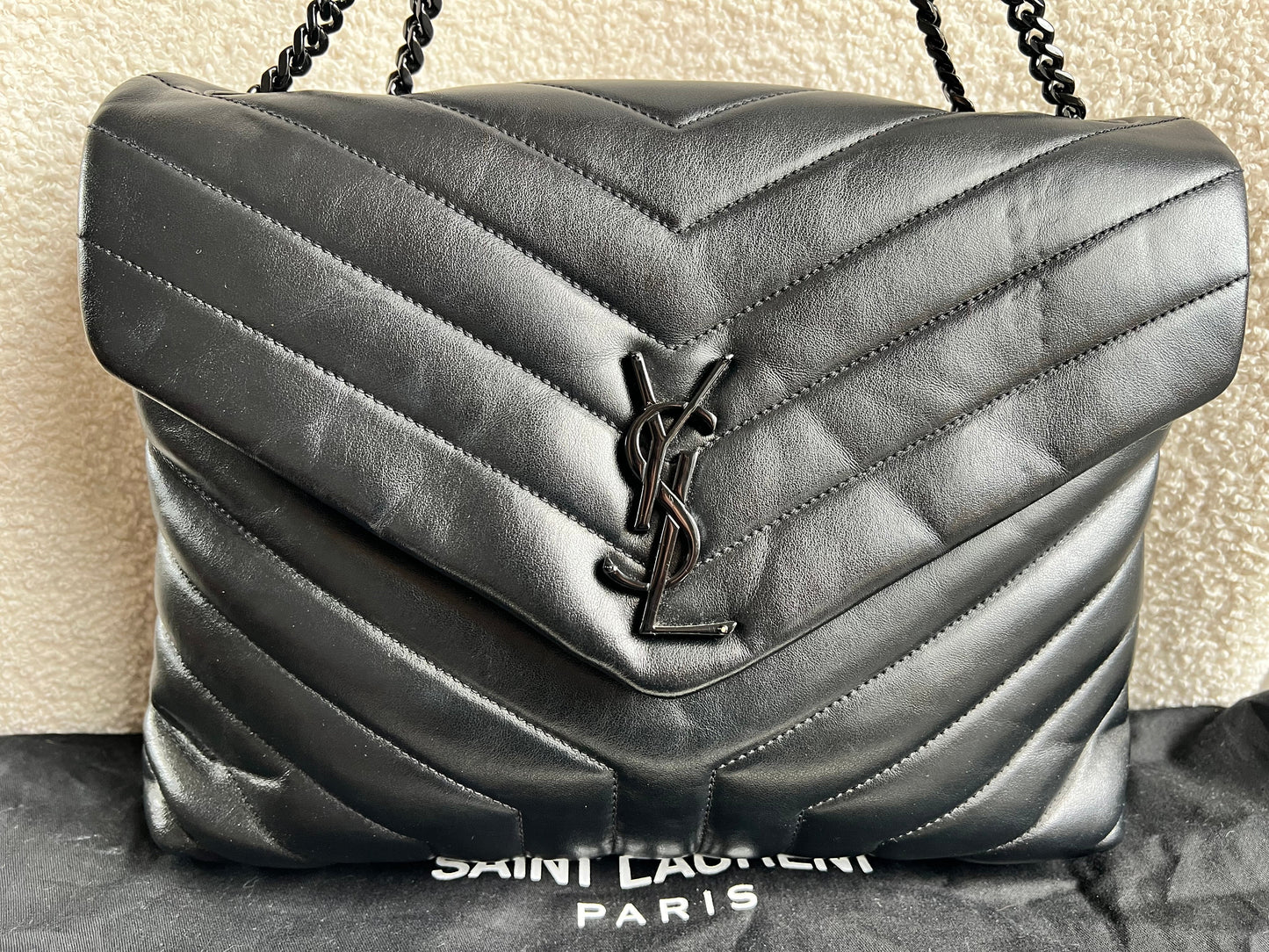 Yves Saint Laurent (YSL) Medium Black on Black LouLou (RRP £2,150)