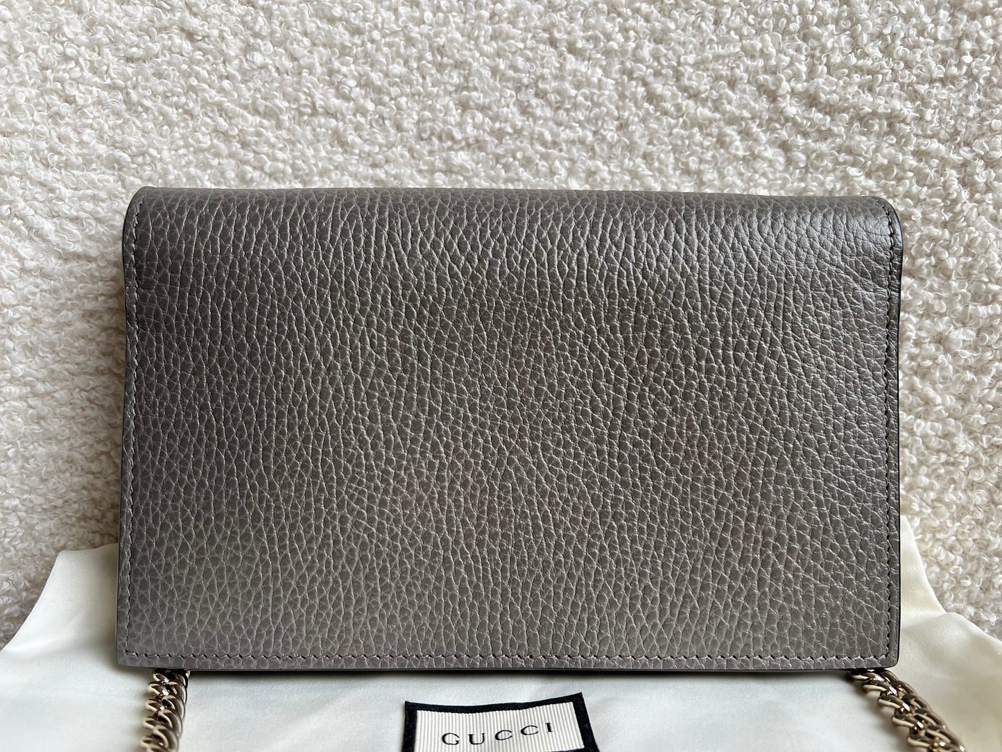 Gucci Dollar Grey Interlocking Chain Wallet