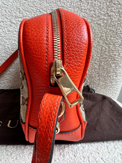 Gucci Bree GG Canvas Orange Small Messenger Bag