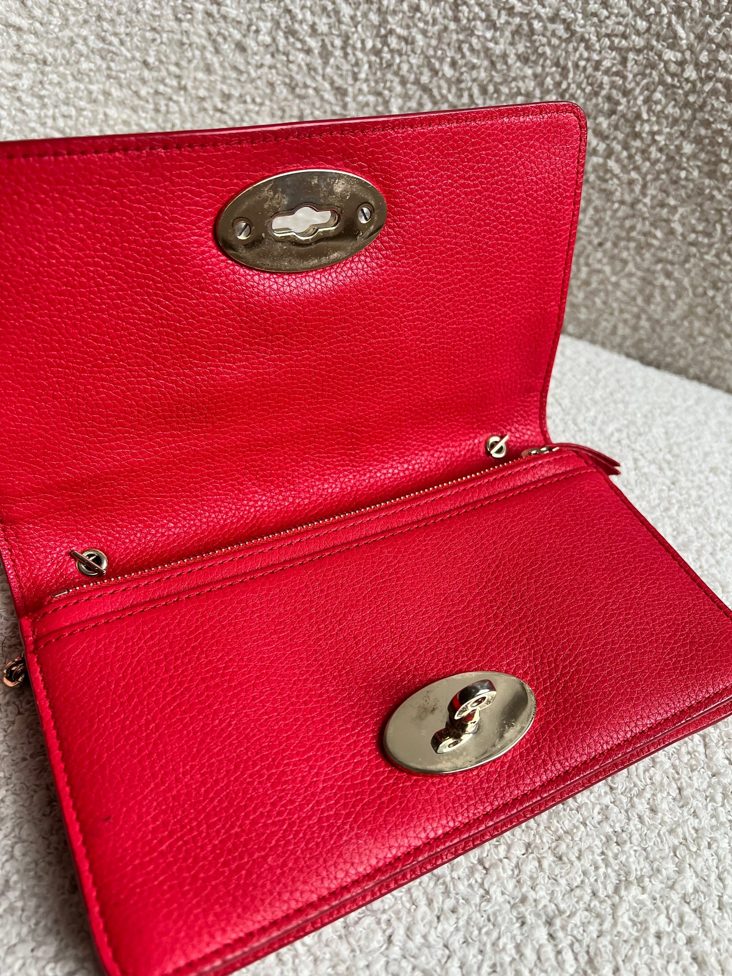 Mulberry Hibiscus Red Bayswater Clutch (RRP £495)