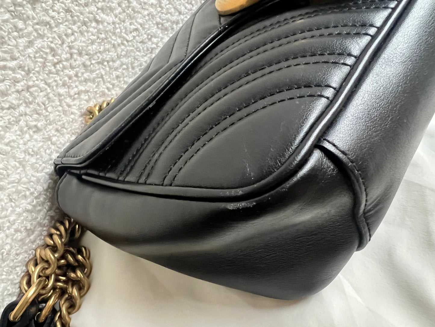 Gucci GG Black Marmont Small Shoulder Bag (RRP £2070)