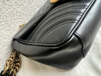 Gucci GG Black Marmont Small Shoulder Bag (RRP £2070)