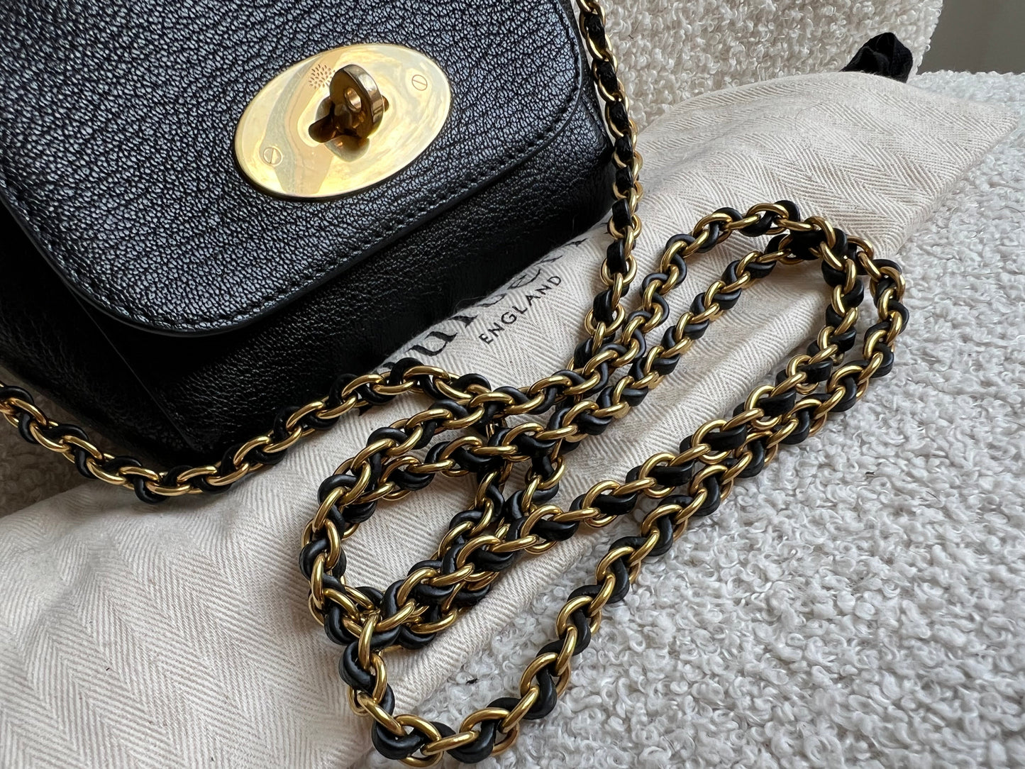 Mulberry Black Mini Lily with Gold Hardware (RRP £395)