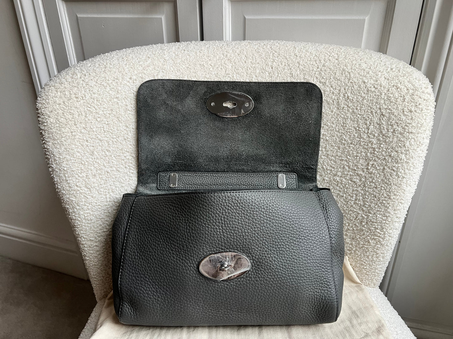 Mulberry Charcoal Grey Medium Top Handle Lily (RRP £1075)