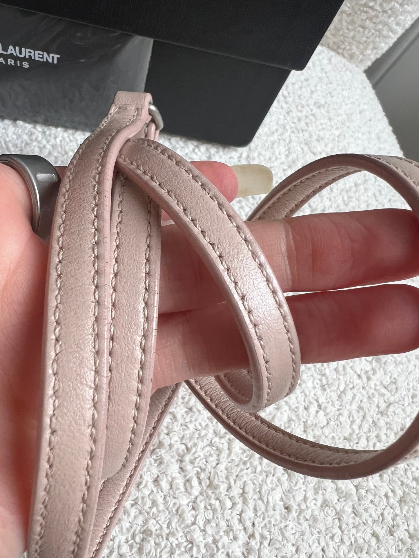 Yves Saint Laurent (YSL) Pale Pink Toy Lou Lou with Silver Hardware (RRP £1,380)