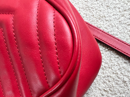 Gucci GG Red Marmont Small Shoulder Bag (RRP £1,440)