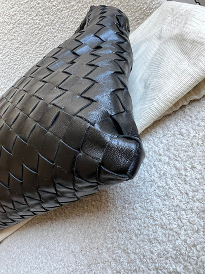 Bottega Veneta Black Small Hop Intraciatto (RRP £3370)