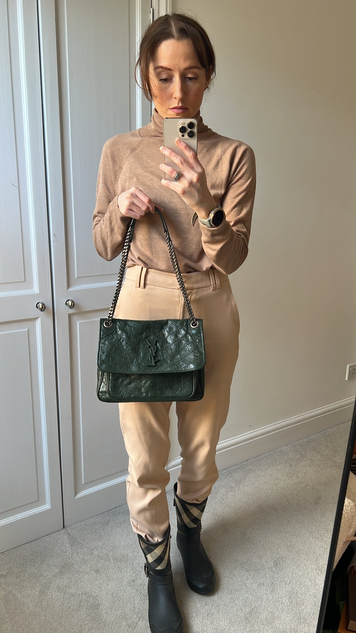 Yves Saint Laurent (YSL) Green Medium Niki Chain Bag (RRP £2430)