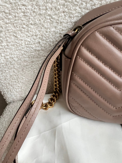 Gucci GG Marmont Dusty Pink Small Shoulder Bag (RRP £1440)
