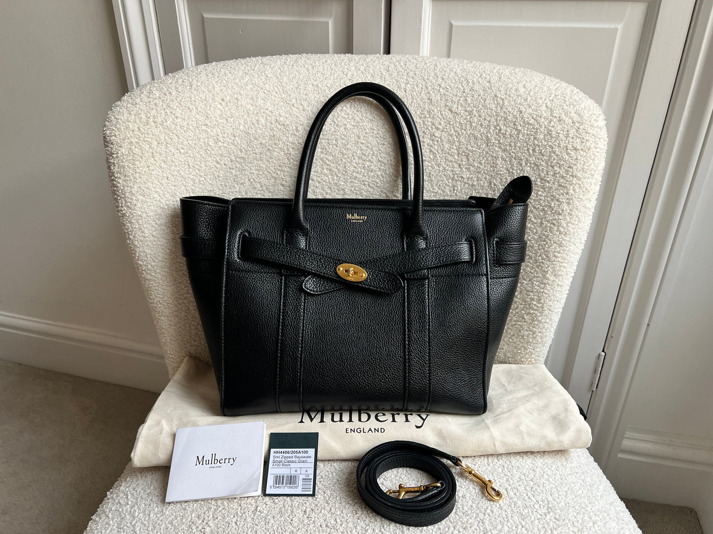 Mulberry Black Small Zipped Bayswater (RRP £1,245)
