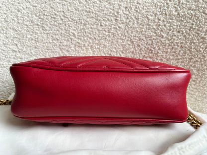 Gucci GG Red Marmont Small Shoulder Bag (RRP £1,440)