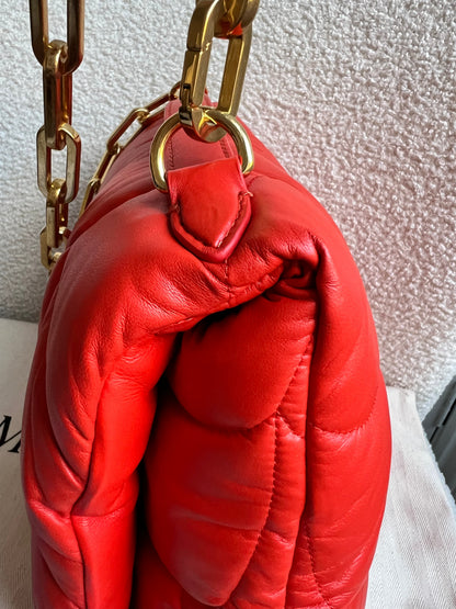 Mulberry Coral Orange Softie in Pillow Effect Nappa Leather (RRP £1650)