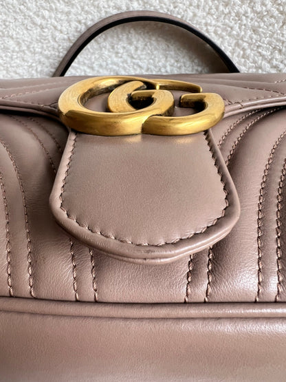 Gucci GG Dusty Pink Marmont Small Shoulder Bag (RRP £2070)