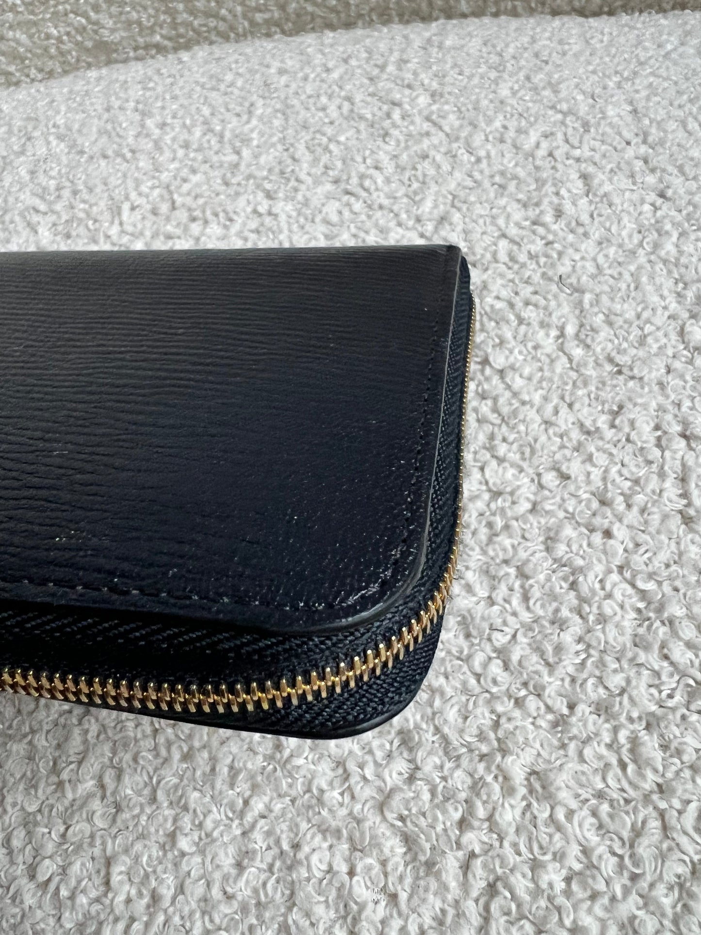 Mulberry Medium Part Around Zip Wallet in Navy and Emerald Printed Goat