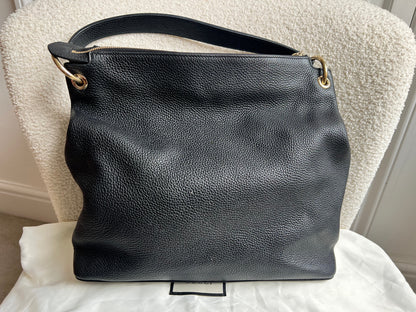 Gucci Soho Large Hobo in Black Pebbled Calfskin