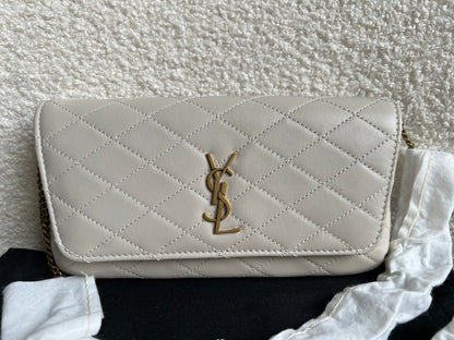 Yves Saint Laurent (YSL) Blanc Vintage Gaby Phone Pouch (RRP £920)