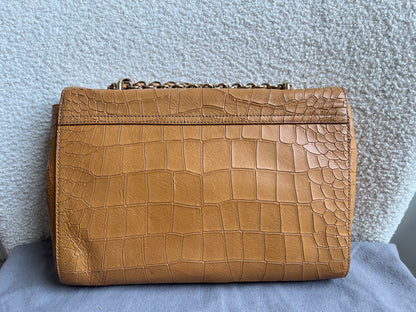 Mulberry Biscuit Brown Croc Medium Lily
