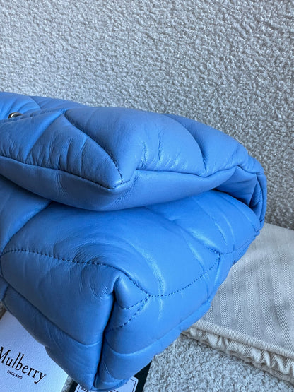 Mulberry Cornflower Blue Softie in Pillow Effect Nappa Leather (RRP £1650)