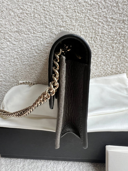 Gucci Dollar Grey Interlocking Chain Wallet