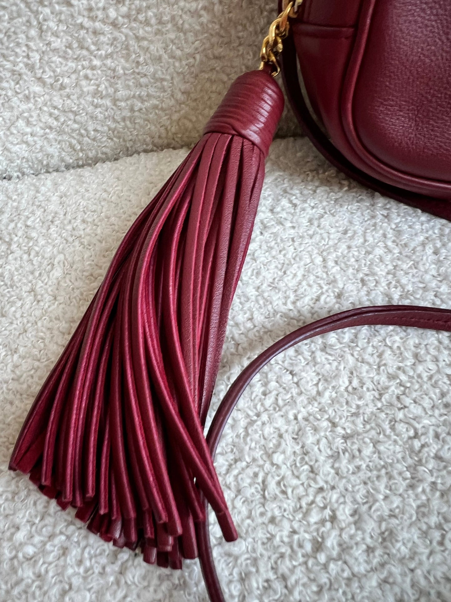 Yves Saint Laurent (YSL) Burgundy Blogger Camera Bag
