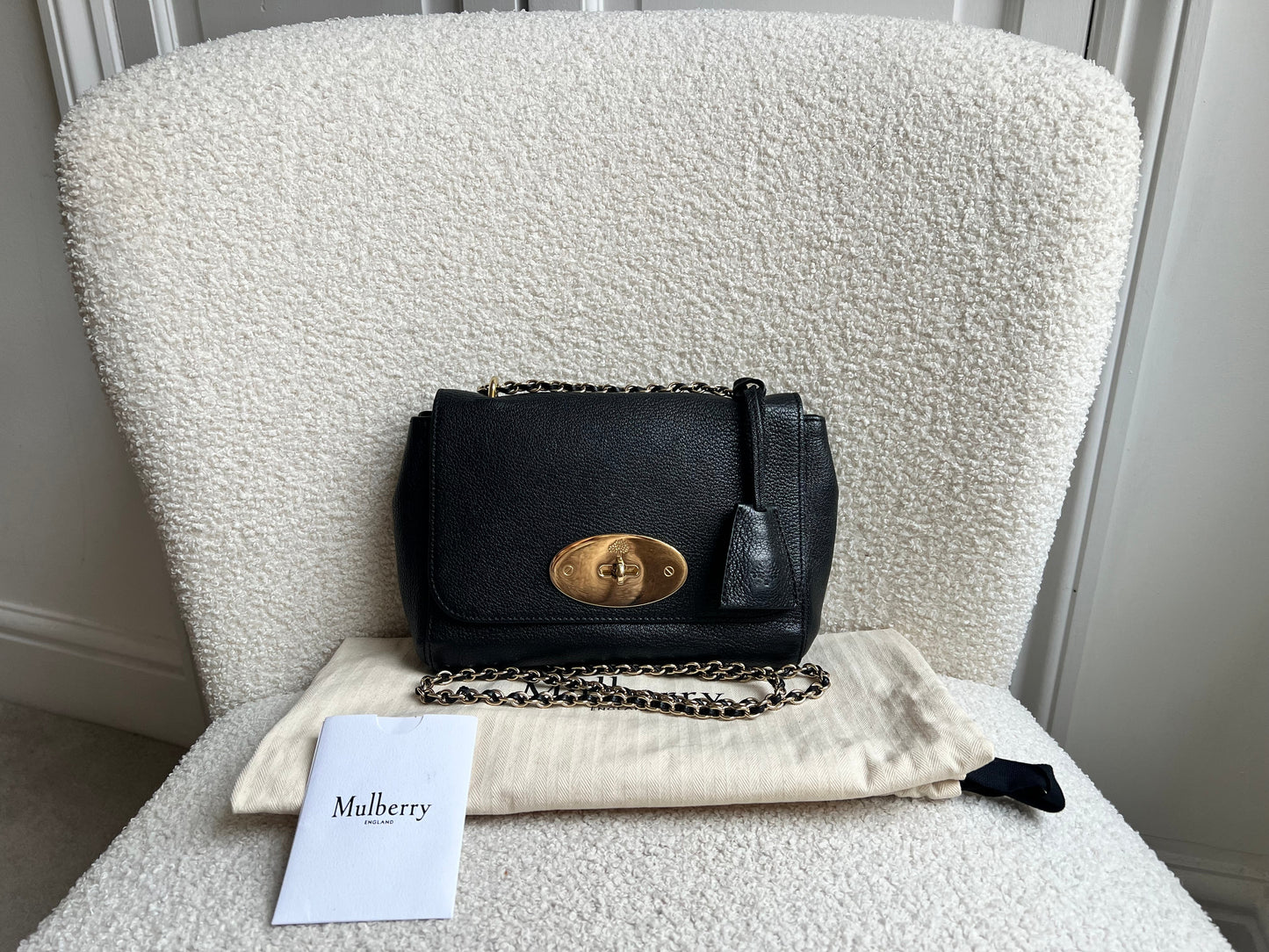 Mulberry Black Regular Lily with Gold Hardware (RRP £995)