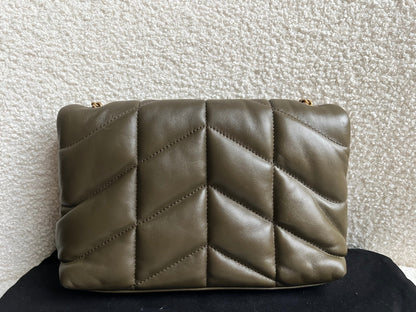Yves Saint Laurent (YSL) Mini Puffer in Light Musk Quilted Lambskin (RRP £1720)