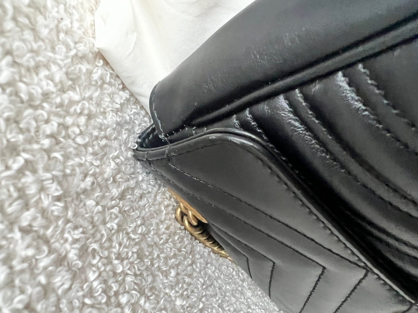 Gucci GG Black Marmont Small Shoulder Bag (RRP £2070)