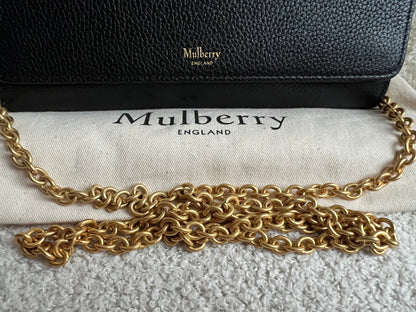 Mulberry Black Continental Chain Clutch Wallet (RRP £425)