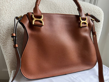 Chloe Medium Marcie Double Carry Bag in Tan (RRP £1890)