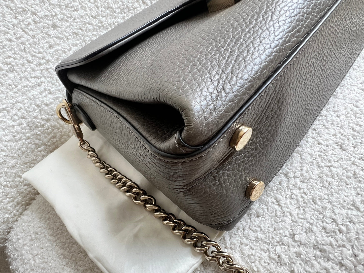 Gucci Interlocking GG Grey Medium Top Handle Bag (RRP £1,150)