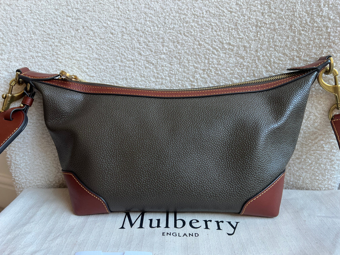 Mulberry Heritage Crossbody Clipper Eco Cognac Scotchgrain
