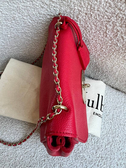 Mulberry Hibiscus Red Regular Lily with Gold Hardware (RRP £995)