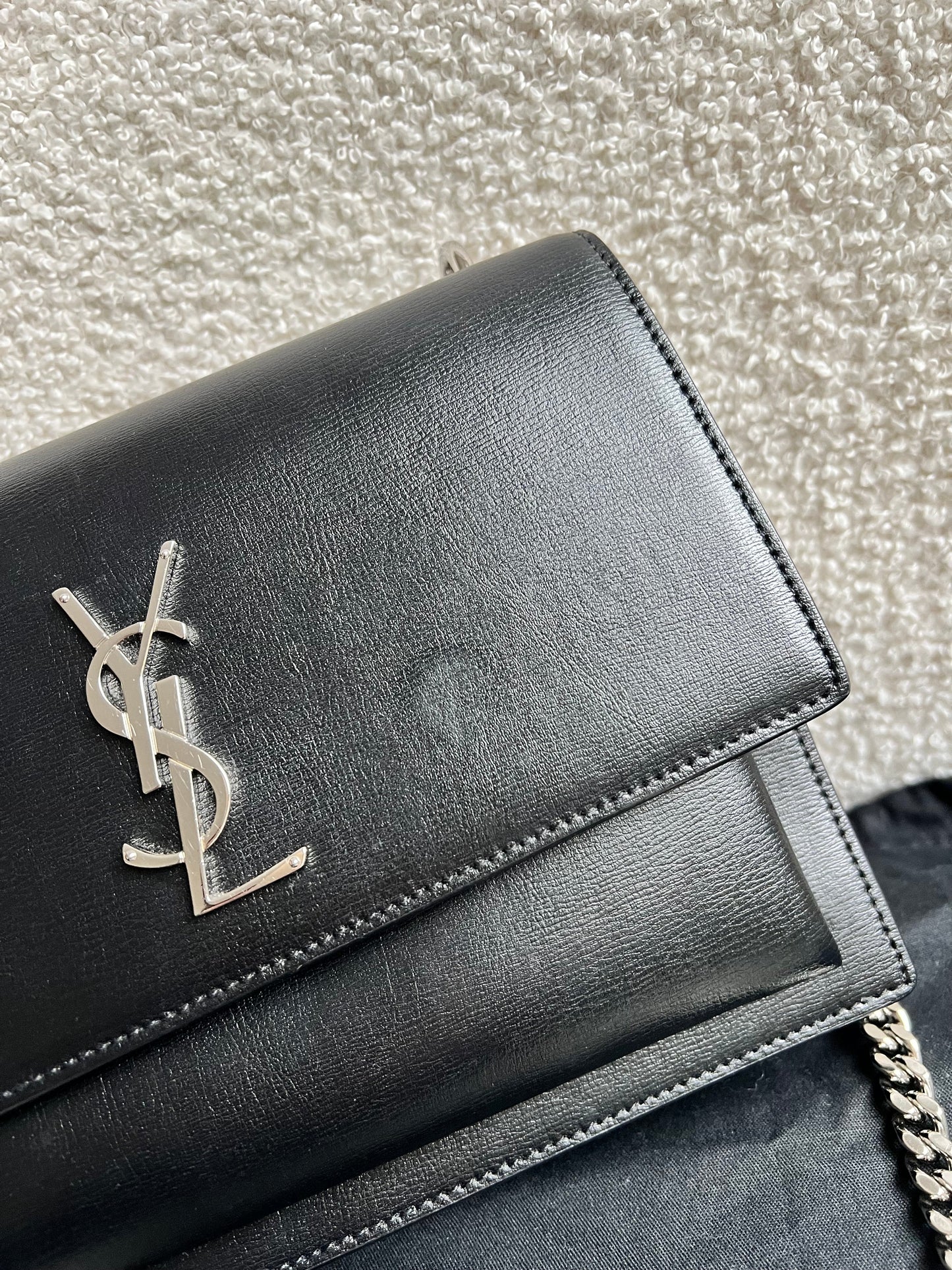 Yves Saint Laurent (YSL) Black Medium Sunset with Silver Hardware (RRP £1,950)