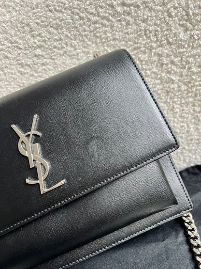 Yves Saint Laurent (YSL) Black Medium Sunset with Silver Hardware (RRP £1,950)